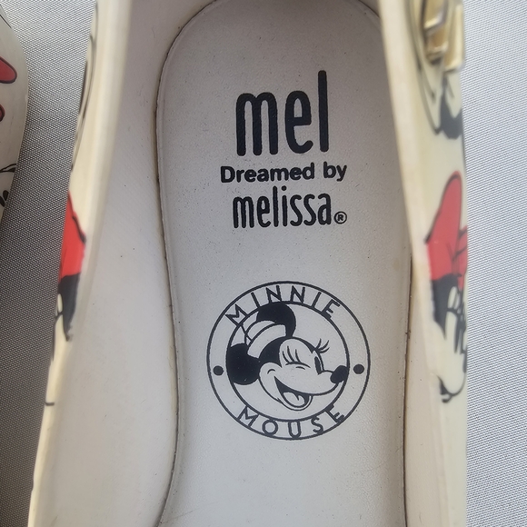 Mini Melissa Cream and Black Disney Character Flats - Picture 3 of 7